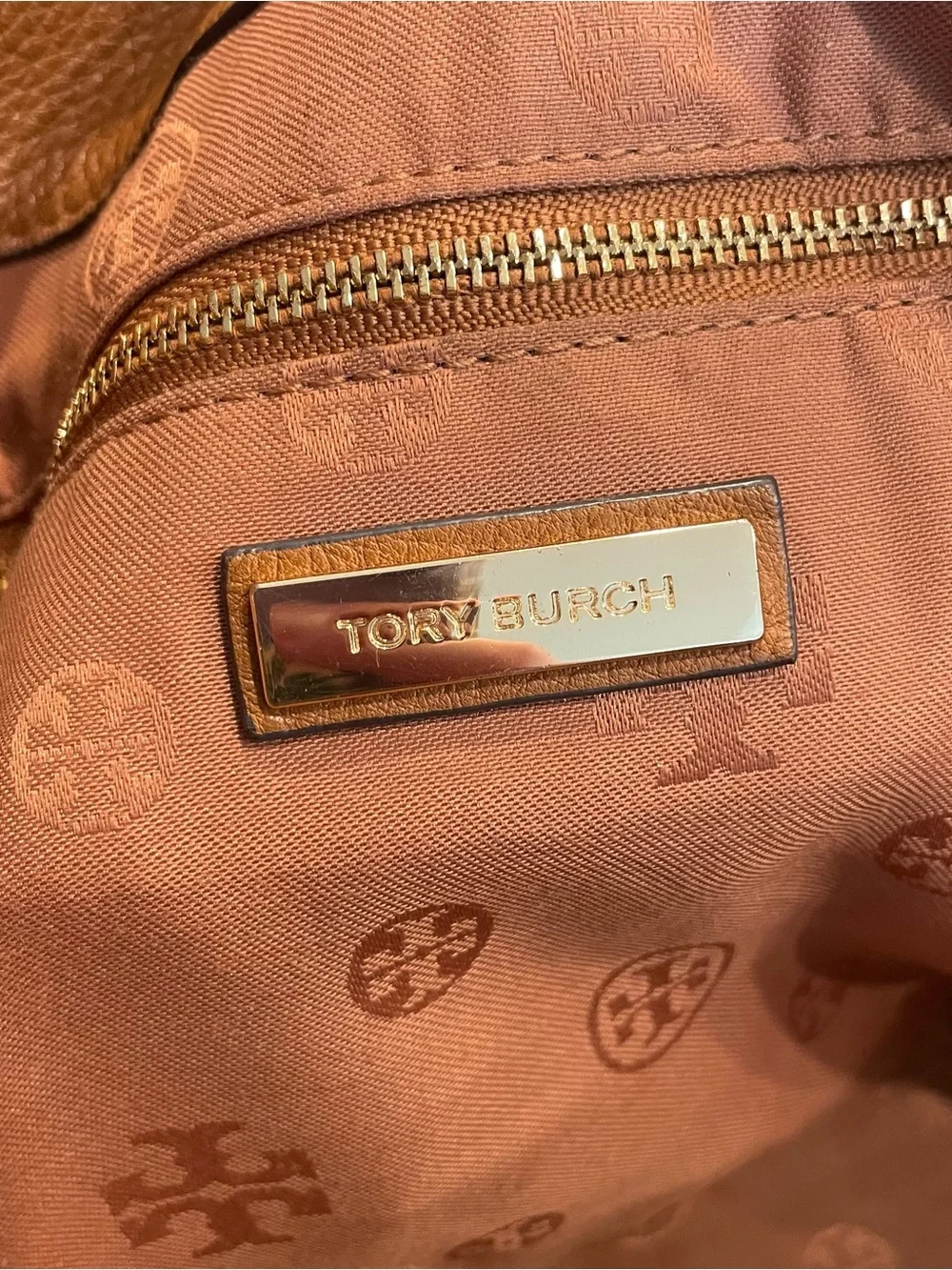 Tory Burch Taylor Tote Brown Pebbled Leather Braided Shoulder Bag Tassel Boho